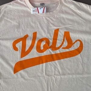 Hanes Cream and Orange Vols T-Shirt